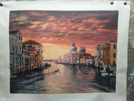 Golden Serenity Over the Canal